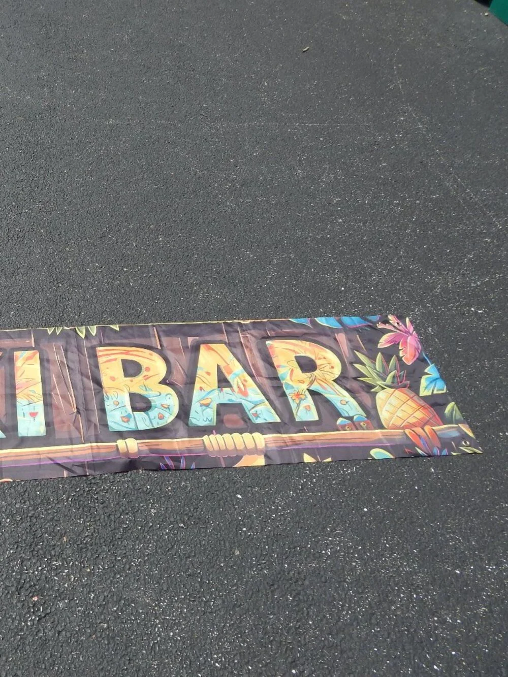 Tiki Bar Banner Sign Size 78